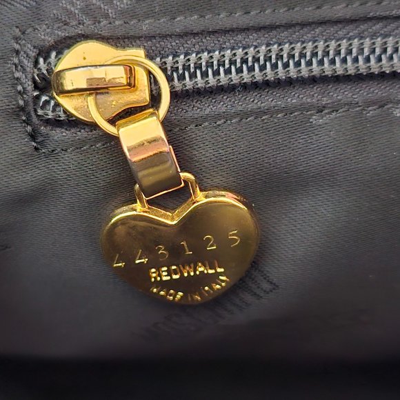 MOSCHINO Bag. Moschino by Redwall Vintage Cream & Black Striped Print - Picture 6 of 13